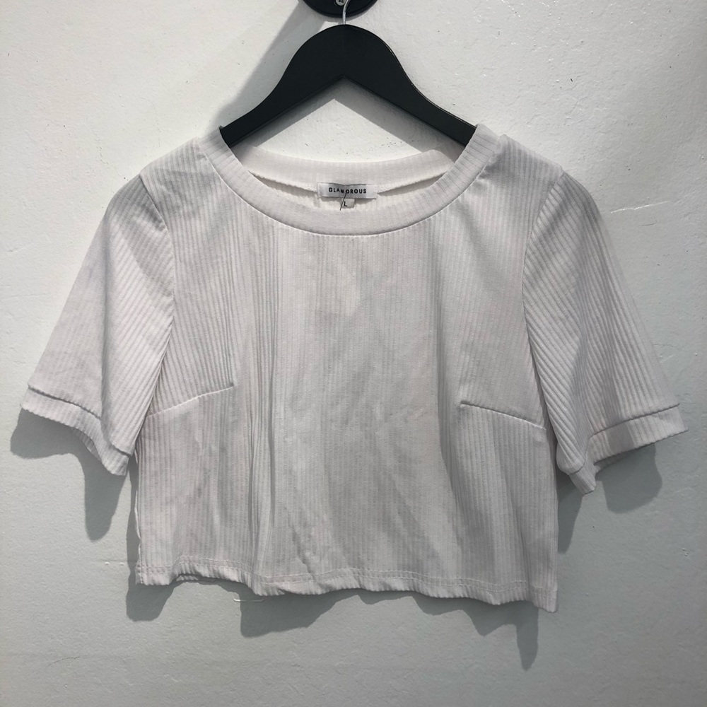 Simple white crop top